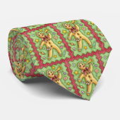 Niedlicher Lebkuchenmann Blühende Horn, Weihnachts Krawatte (Gerollt)