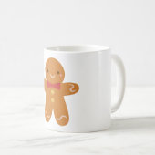 Niedlicher Lebkuchenmann mit Bow Kaffeetasse (VorderseiteRechts)