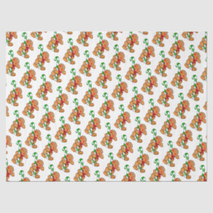 Niedlicher Lebkuchenmann mit Candy Cane Seidenpapier
