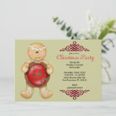 NIEDLICHER Lebkuchenmann mit Keks und Rot Bord Einladung (Stehend Vorderseite)