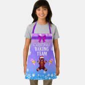 Niedlicher Lebkuchenmann mit Snowflakes Backteam Schürze (Insitu)
