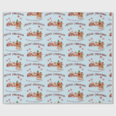 Niedlicher Lebkuchenzug und Weihnachten Geschenkpapier (Flach)