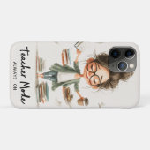 Niedlicher Lehrer Cartoon mit "Lehrermodus immer e Case-Mate iPhone Hülle (Rückseite (Horizontal))