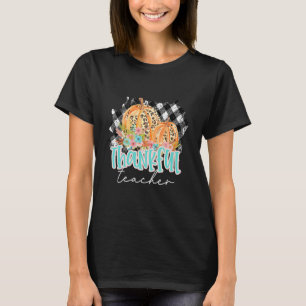 Niedlicher Lehrer, dankbar Leopard Cheetah Pumpkin T-Shirt