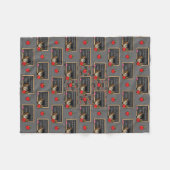 Niedlicher Lehrer mit Apple-Cartoon Fleecedecke (Vorderseite (Horizontal))