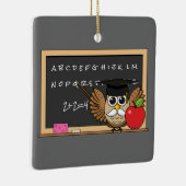Niedlicher Lehrer mit Apple-Cartoon Keramikornament (Rechts)