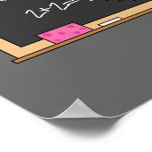 Niedlicher Lehrer mit Apple-Cartoon Poster (Ecke)