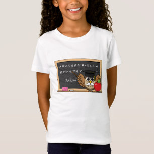 Niedlicher Lehrer mit Apple-Cartoon T-Shirt