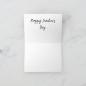 Niedlicher Lehrer mit Apple-Cartoon | Text hinzufü Karte (Innenseite)