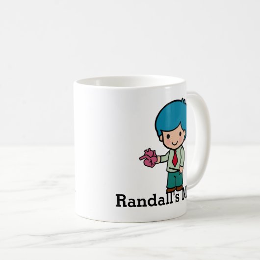 Niedlicher Lehrer mit Herz Kaffeetasse (VorderseiteRechts)