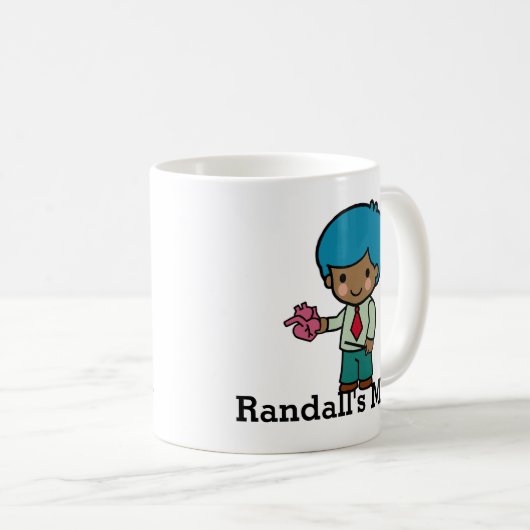 Niedlicher Lehrer mit Herz Kaffeetasse (VorderseiteRechts)