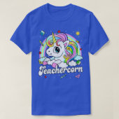 Niedlicher Lehrer mit Unicorn Girl Kis Lehrer T-Shirt (Design vorne)