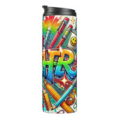 Niedlicher Lehrer Thermosbecher (Nach rechts gedreht)