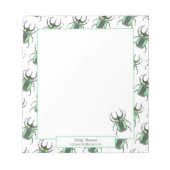 Niedlicher Lehrer Wertungskäfer Notizblock (Vorderseite)