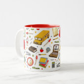 Niedlicher Lehrer Zweifarbige Tasse (Vorderseite Links)