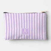 Niedlicher leichter Lavendel - Weiße Streifen Mit Zubehörtasche (Rückseite)