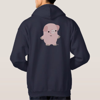 Niedlicher leiser Cartoon Pig Hooded Sweatshirt