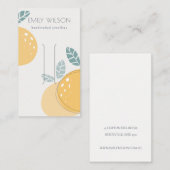 Niedlicher Lemon Abstrakt Fruchtig Fett Haarklamme Visitenkarte (Vorne/Hinten)