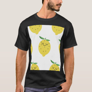 Niedlicher Lemon-Cartoon: Nahtlos Vintag T-Shirt