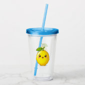 Niedlicher Lemon-Charakter Acryltrinkbecher (Rückseite)