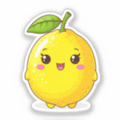 Niedlicher Lemon-Charakter Aufkleber (Vorderseite)
