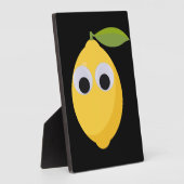 Niedlicher Lemon-Charakter mit Googly Eyes Fotoplatte (Seite)