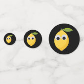 Niedlicher Lemon-Charakter mit Googly Eyes Konfetti (Vorderseiten)