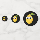 Niedlicher Lemon-Charakter mit Googly Eyes Konfetti (Rückseiten)