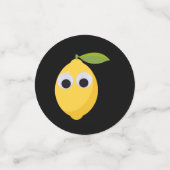 Niedlicher Lemon-Charakter mit Googly Eyes Konfetti (Klein Vorderseite)