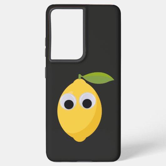 Niedlicher Lemon-Charakter mit Googly Eyes Samsung Galaxy Hülle (Rückseite)