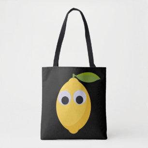 Niedlicher Lemon-Charakter mit Googly Eyes Tasche