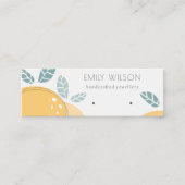 Niedlicher Lemon Frucht Fettformatierung Abstrakte Mini Visitenkarte (Vorderseite)