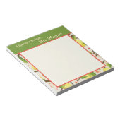 Niedlicher Lemon-Lehrer Gelb und Grün Notizblock (angewinkelt)