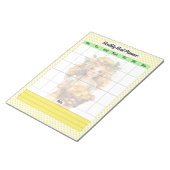 Niedlicher Lemon Pie Monatlicher Speiseplan Notizblock (angewinkelt)