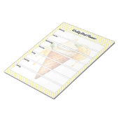 Niedlicher Lemon Pie Weekly Meetingplaner Notizblock (angewinkelt)