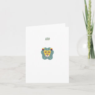 Niedlicher Leo, Tierkreiszeichen, Sternzeichen Dru Karte