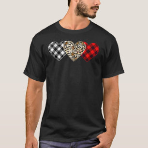 Niedlicher Leopard Buffalo Red Black Kariert V T-Shirt