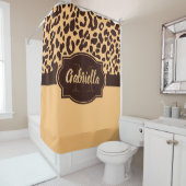 Niedlicher Leopard-Druck Duschvorhang (Beispiel)