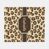 Niedlicher Leopard-Druck Fleecedecke (Vorderseite (Horizontal))