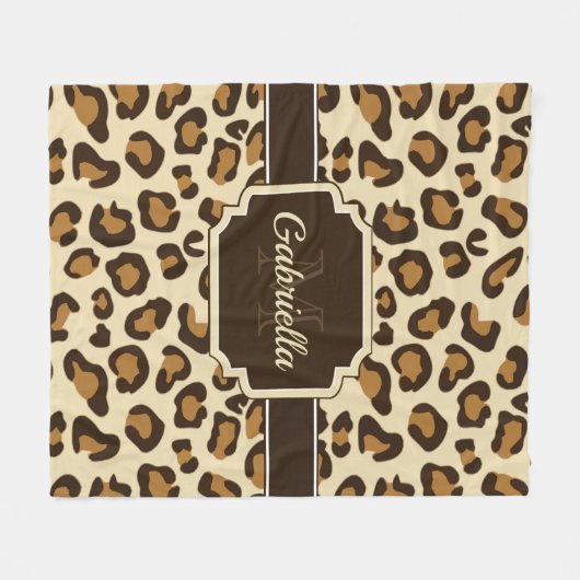 Niedlicher Leopard-Druck Fleecedecke (Vorderseite (Horizontal))
