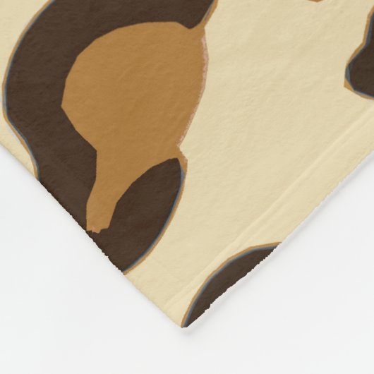 Niedlicher Leopard-Druck Fleecedecke (Ecke)