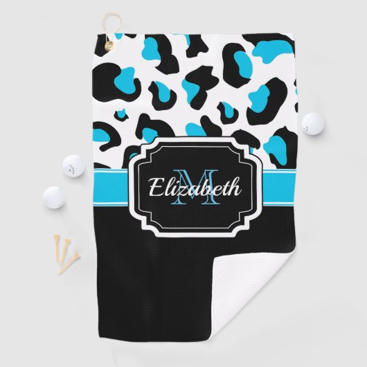 Niedlicher Leopard-Druck Golfhandtuch (Insitu)