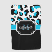 Niedlicher Leopard-Druck Golfhandtuch (Vorderseite)