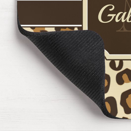 Niedlicher Leopard-Druck Mousepad (Ecke)