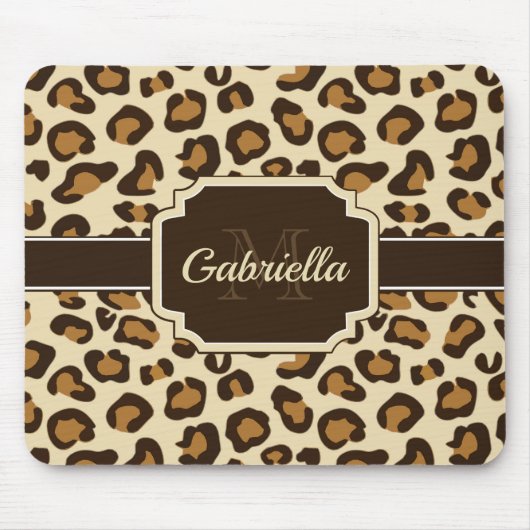 Niedlicher Leopard-Druck Mousepad (Vorne)