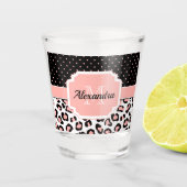 Niedlicher Leopard-Druck Schnapsglas (Vorderseite)