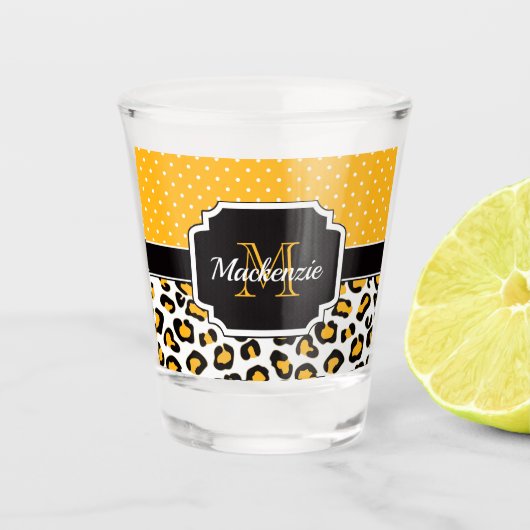 Niedlicher Leopard-Druck Schnapsglas (Vorderseite)
