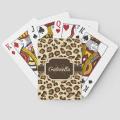 Niedlicher Leopard-Druck Spielkarten (Rückseite)