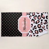 Niedlicher Leopard-Druck Strandtuch (Vorderseite)