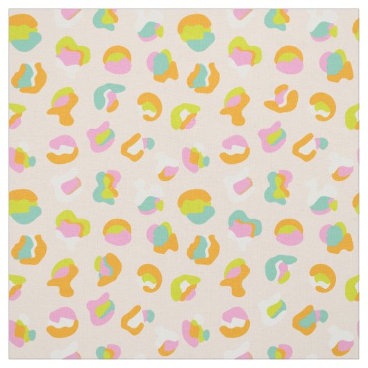 Niedlicher Leopard Druckkäfig Muster rosa Stoff (Muster)